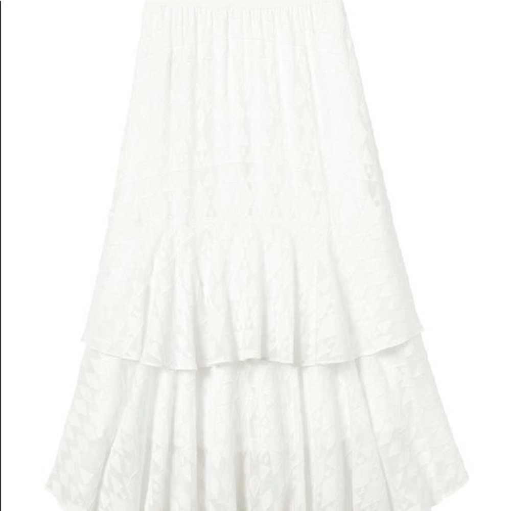 NWT REBECCA TAYLOR Ice Cap Fil Coupe skirt In Snow